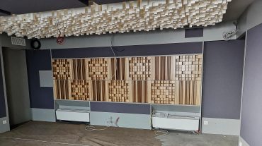 ADS Acoustic Design System Regierückwand im Bau