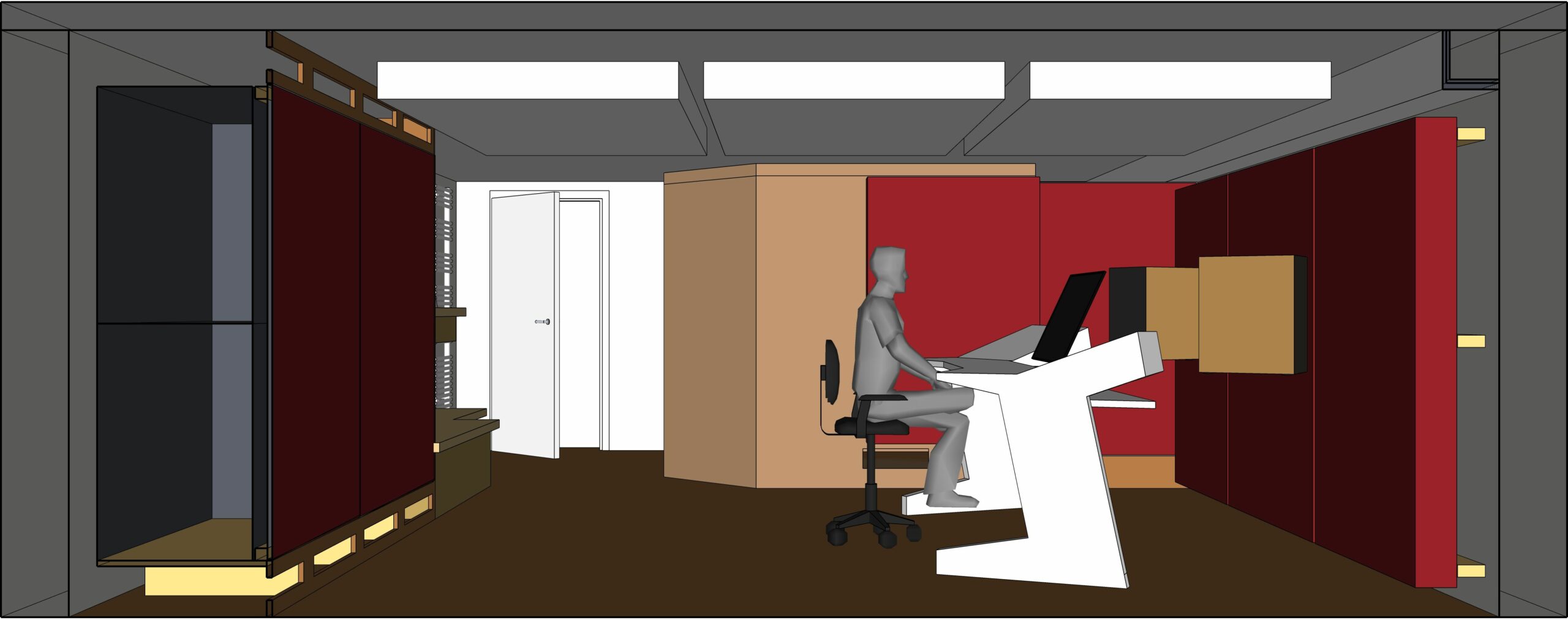 Bild mbakustik Projekt Studio CAD Längsschnitt