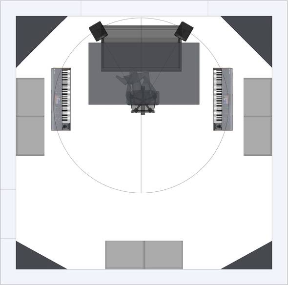 Bild mbakustik GmbH Projekt Futureaudio Studio Entwurf CAD 2D top view