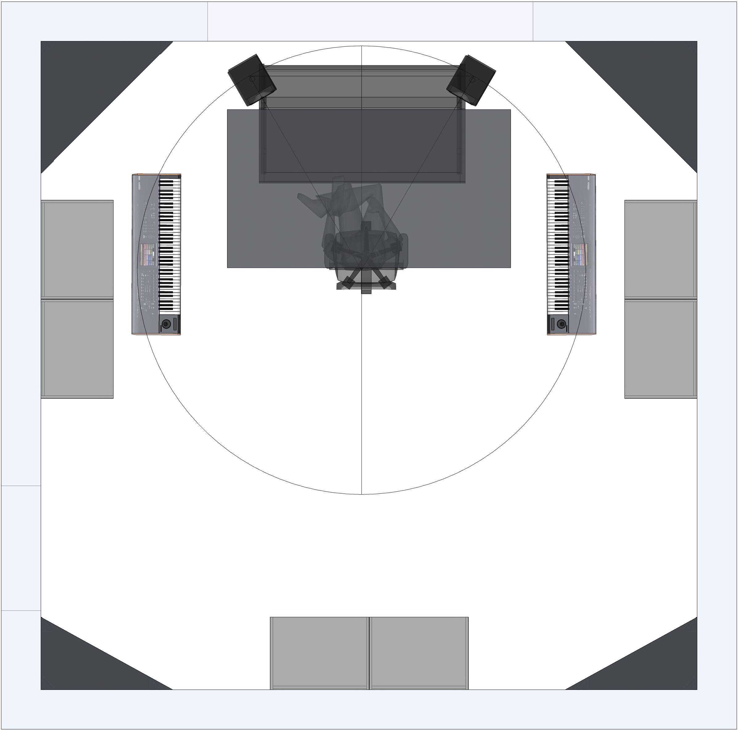 Bild mbakustik GmbH Projekt Futureaudio Studio Entwurf CAD 2D top view