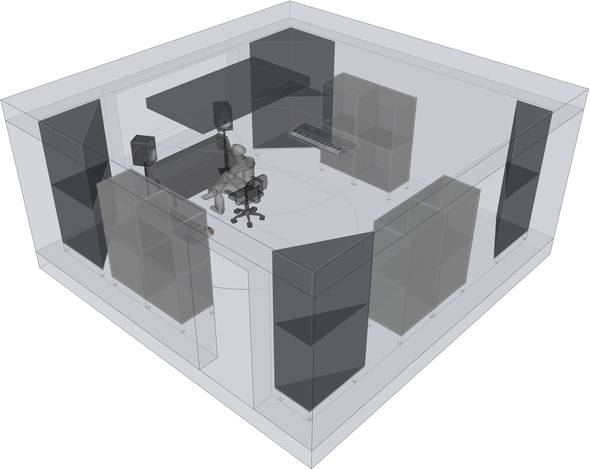Bild mbakustik GmbH Projekt Futureaudio Studio Entwurf CAD 3D roentgen