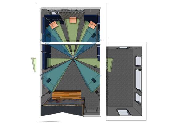 bild_mbakustik_gmbh_akustikprojekt_audite_CAD_draufsicht_mit_Dolby_Atmos_Lautsprechern_und_toleranzbereichen_nach_Dolby_Atmos_7.1.4