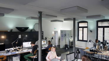Deckenabsorber Mehrpersonen-Büro Kuhl|Frenzel, Osnabrück