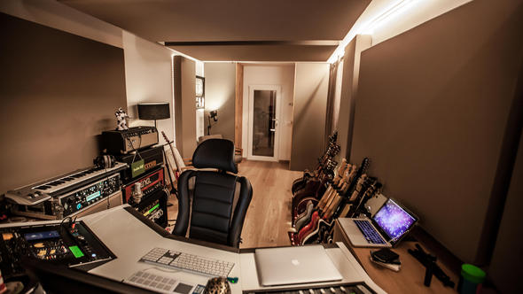 Blessville Studio rear wall